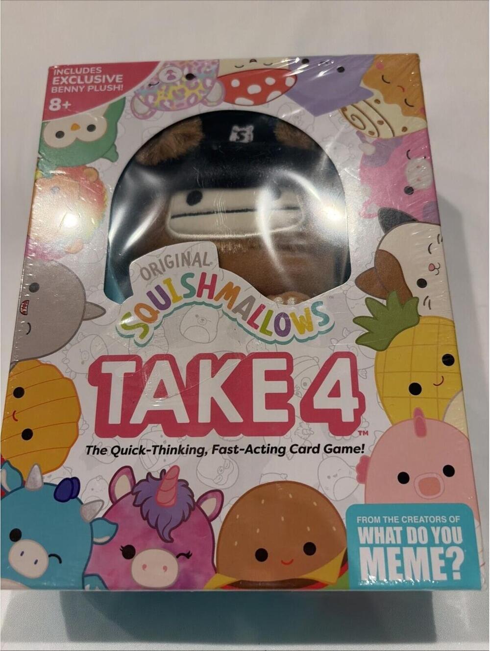 New Sealed Original Squishmallows Take 4 Card Game **Include Benny**